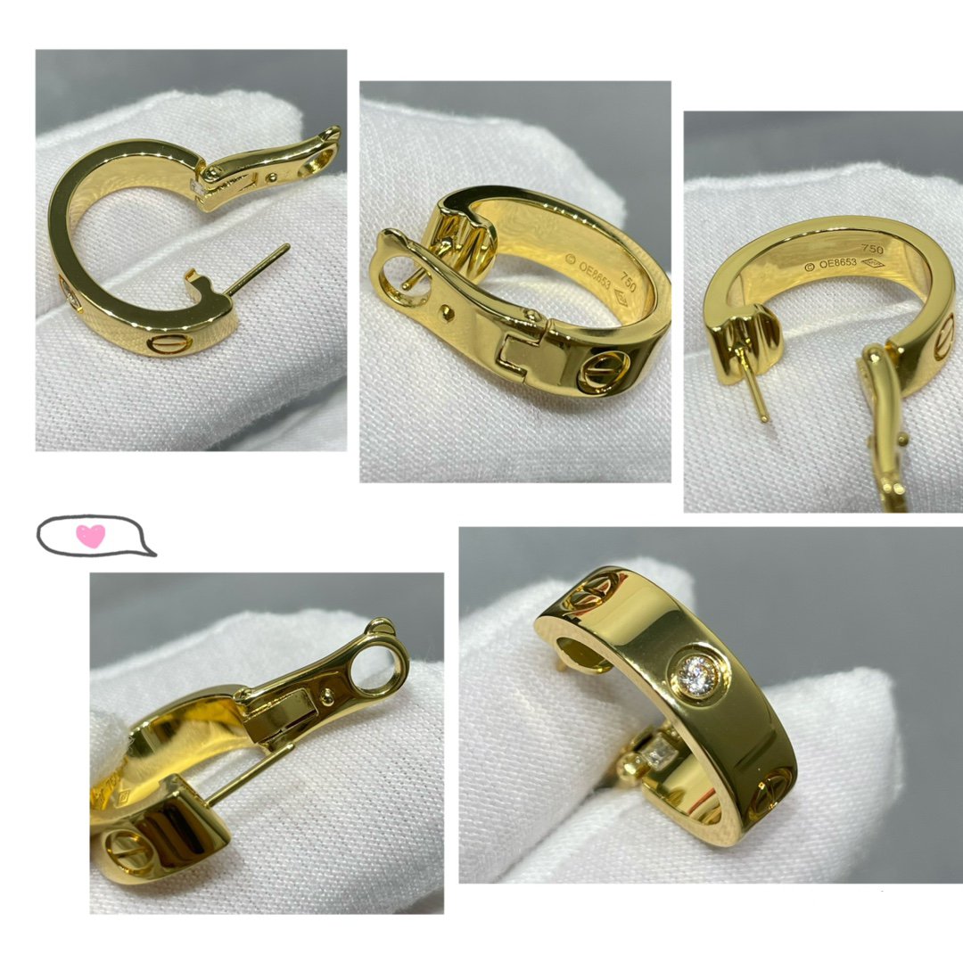[⭐DORISW] LOVE 5,5 MM OHRRINGE MIT 1 DIAMANT