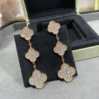 [⭐DORISW] CLOVER 3 MOTIVE DIAMANT-PAVÉ OHRRINGE IN ROSÉGOLD