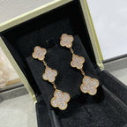 [⭐DORISW] CLOVER 3 MOTIVE DIAMANT-PAVÉ OHRRINGE IN ROSÉGOLD