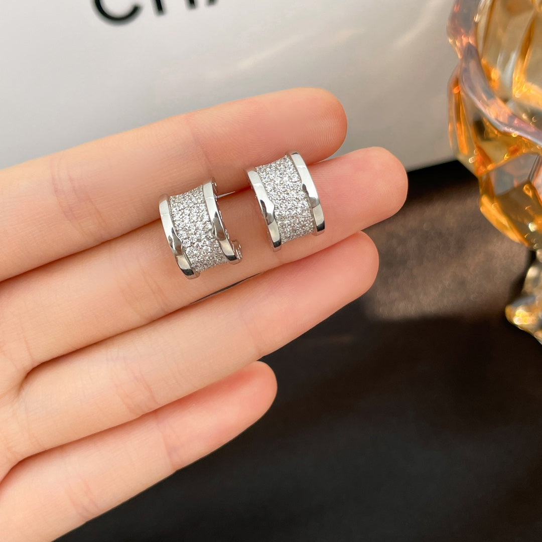 [⭐DORISW]ZERO 1 DIAMOND PAVED OHRRINGE
