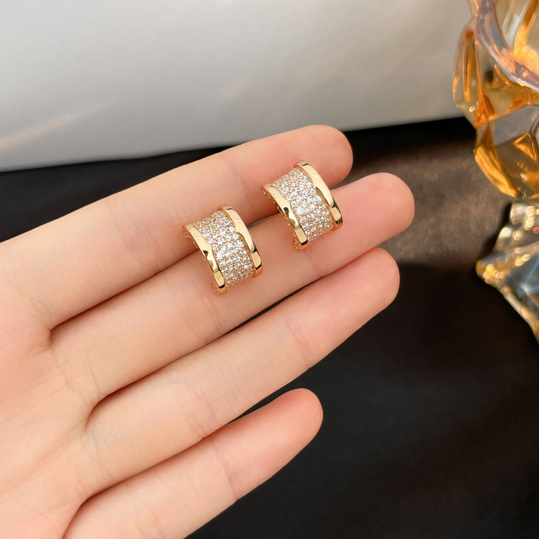 [⭐DORISW]ZERO 1 DIAMOND PAVED OHRRINGE