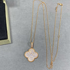 [⭐DORISW] CLOVER 25 MM GROSSER ANHÄNGER MIT DIAMANT-PAVÉ LANGE HALSKETTE