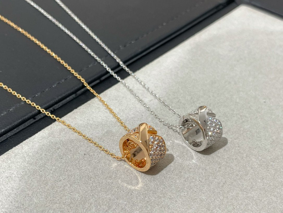 [⭐DORISW] LIENS EVIDENCE DIAMOND PAVED NECKLACE
