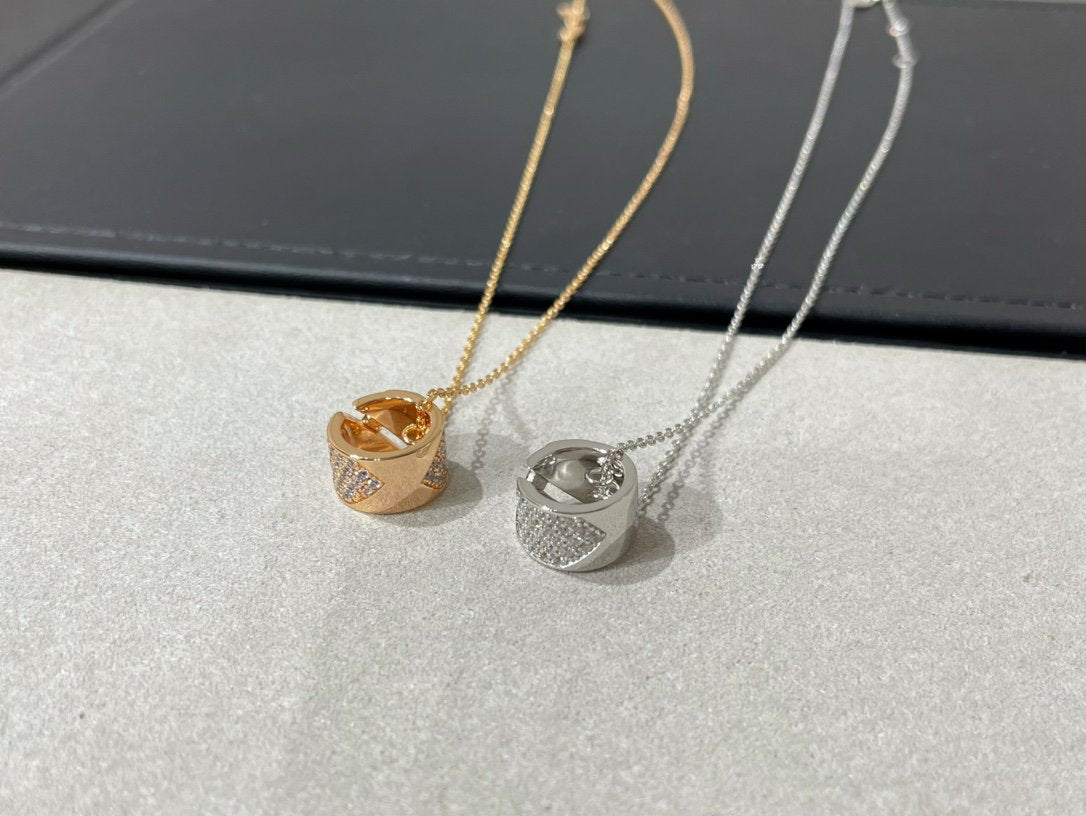 [⭐DORISW] LIENS EVIDENCE DIAMOND PAVED NECKLACE