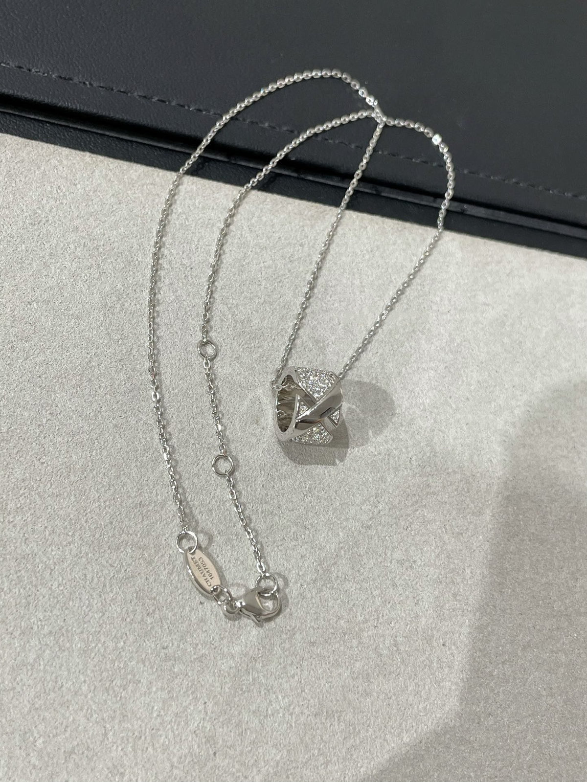[⭐DORISW] LIENS EVIDENCE DIAMOND PAVED NECKLACE