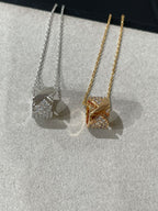 [⭐DORISW] LIENS EVIDENCE HALSKETTE MIT DIAMANTBESATZ