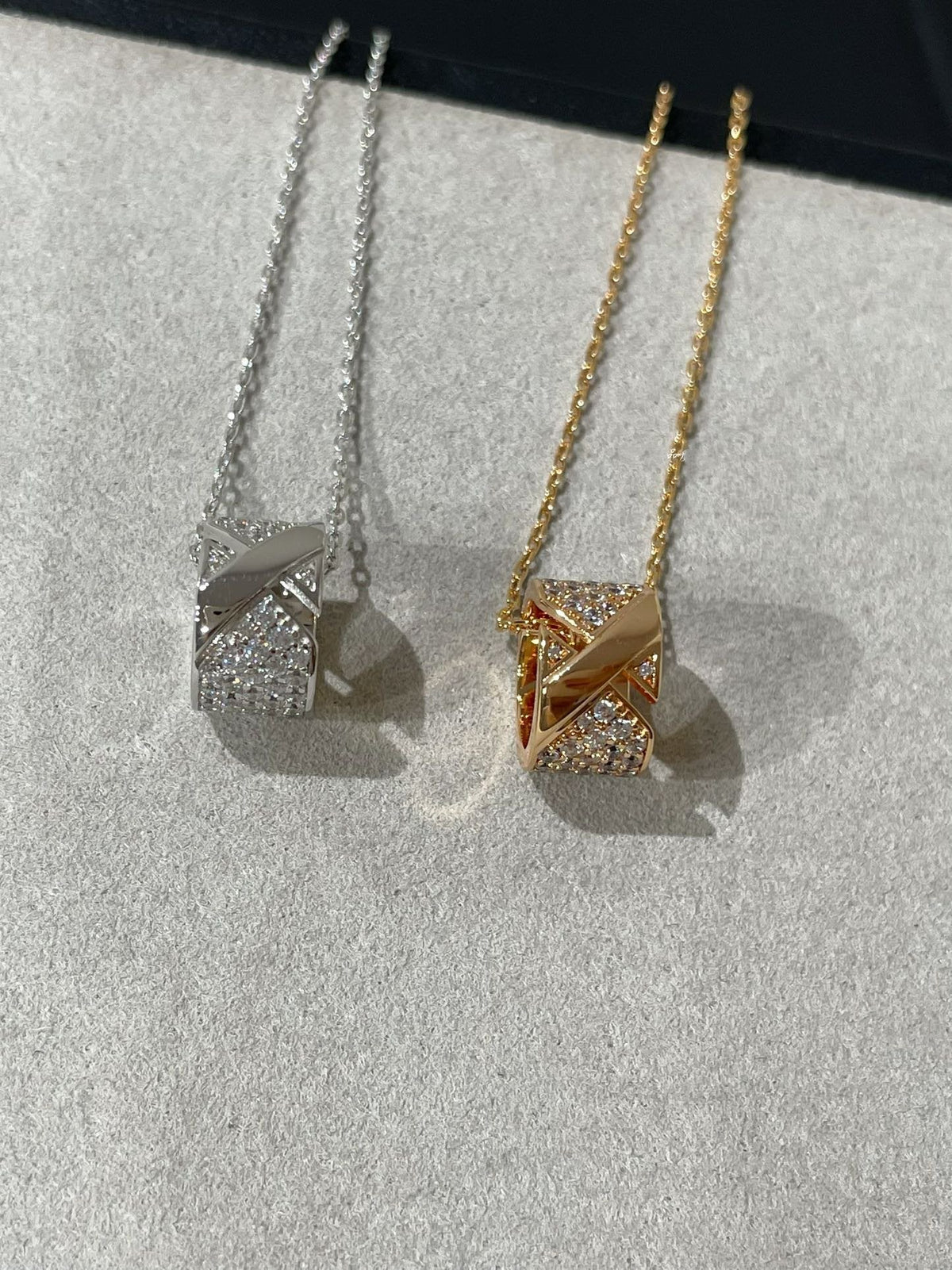 [⭐DORISW] LIENS EVIDENCE HALSKETTE MIT DIAMANTBESATZ