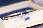[⭐DORISW] IDYLLE OFFENES ARMBAND ROSÉGOLD MIT DIAMANT-PAVÉ