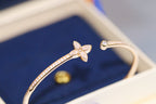 [⭐DORISW] IDYLLE OFFENES ARMBAND ROSÉGOLD MIT DIAMANT-PAVÉ