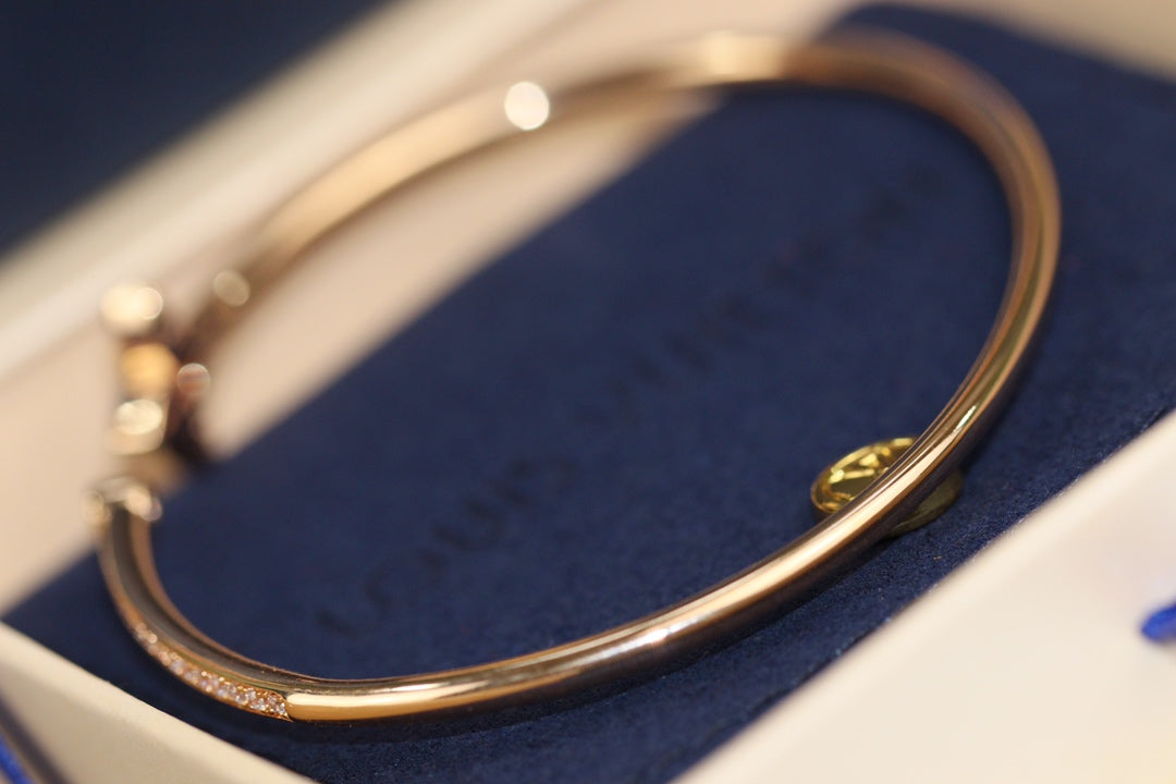 [⭐DORISW] IDYLLE OFFENES ARMBAND ROSÉGOLD MIT DIAMANT-PAVÉ