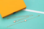 [⭐DORISW] STAR PINK MOP 1 DIAMANT ROSÉGOLD HALSKETTE
