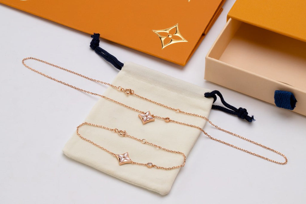 [⭐DORISW] STAR PINK MOP 1 DIAMANT ROSÉGOLD HALSKETTE