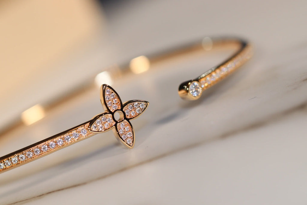 [⭐DORISW] IDYLLE GOLD OFFENER ARMBAND MIT DIAMANT-PAVÉ