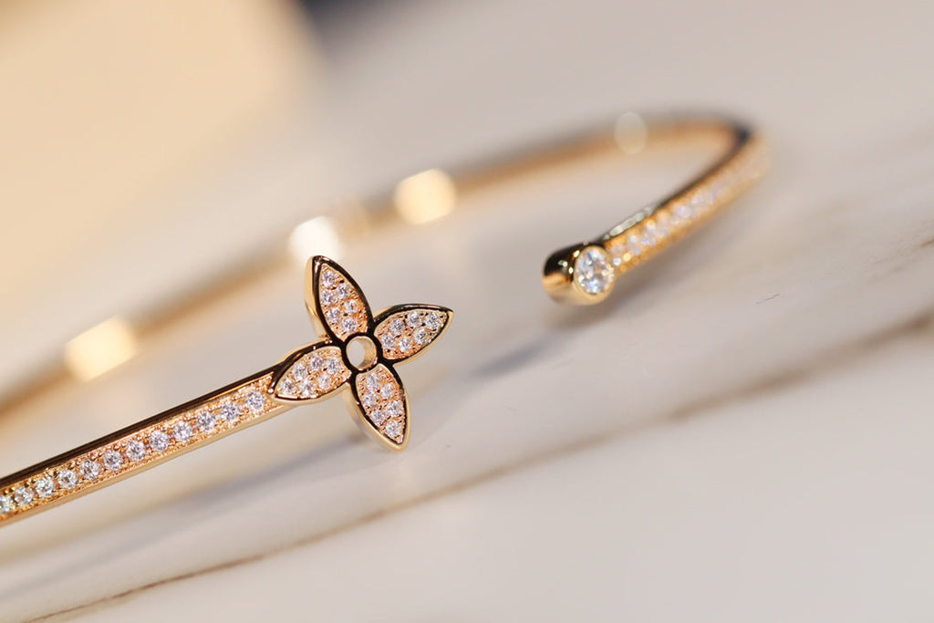 [⭐DORISW] IDYLLE GOLD OFFENER ARMBAND MIT DIAMANT-PAVÉ