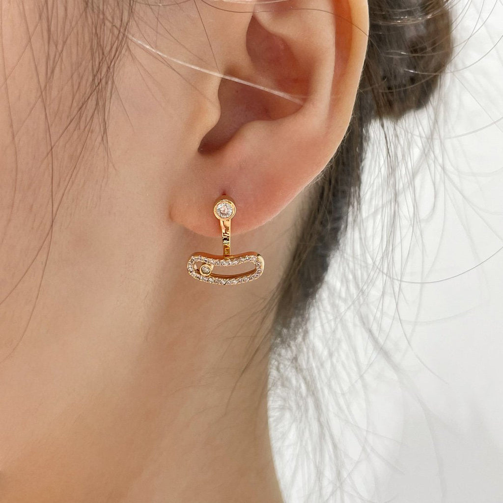 [[⭐DORISW] ] MOVE UNO OHRRINGE AUS ROSÉGOLD MIT DIAMANTEN