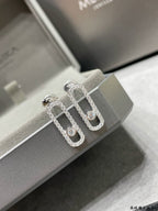[[⭐DORISW] ] MOVE UNO DIAMANT-OHRSTECKER MIT PAVÉ-FASSUNG