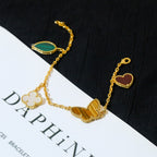 [⭐DORISW] LUCKY SPRING 5 MOTIF GOLD BRACELET