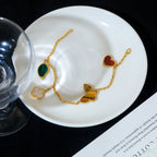 [⭐DORISW] LUCKY SPRING 5 MOTIF GOLD BRACELET
