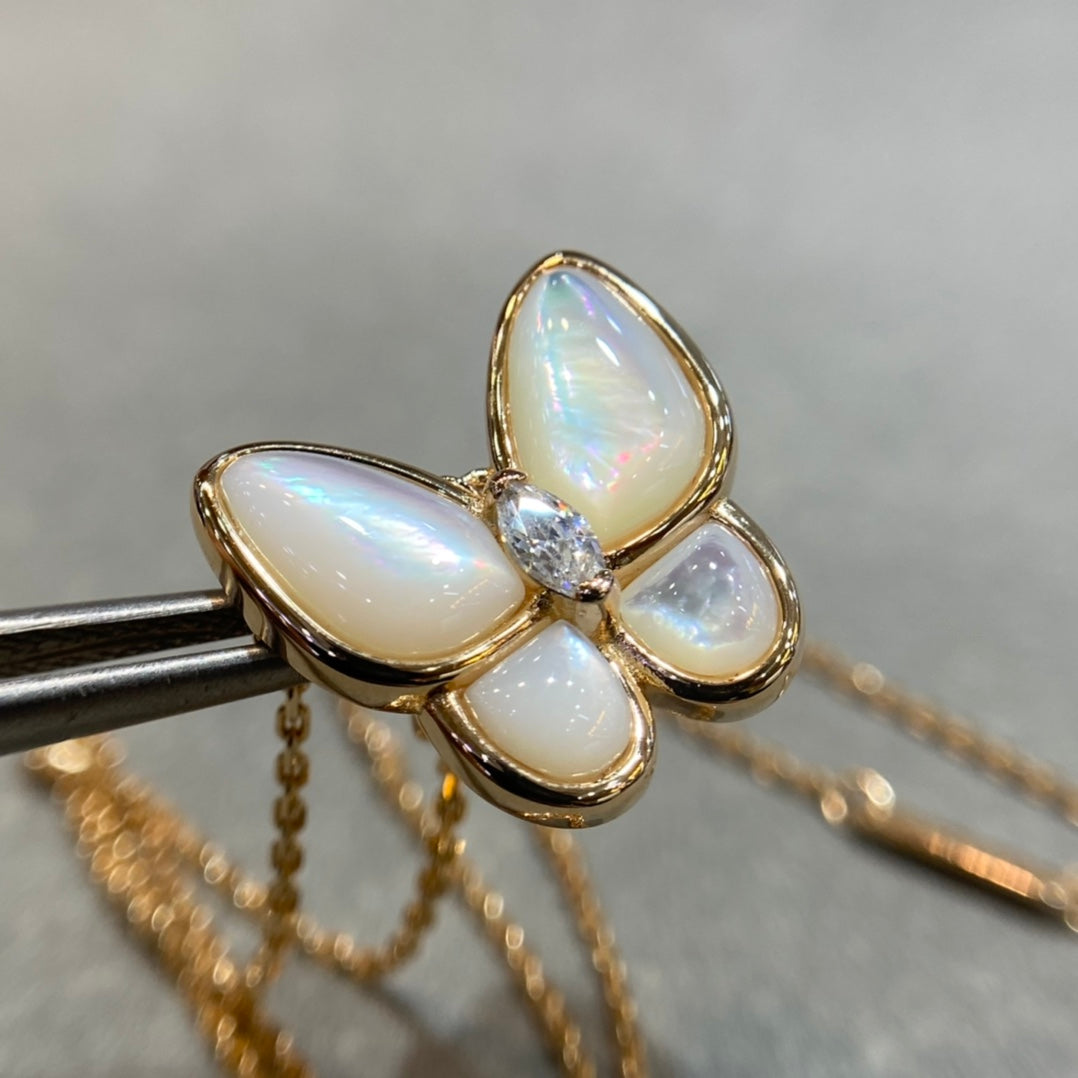 [⭐DORISW] SCHMETTERLINGS-MOP-DIAMANT-HALSKETTE