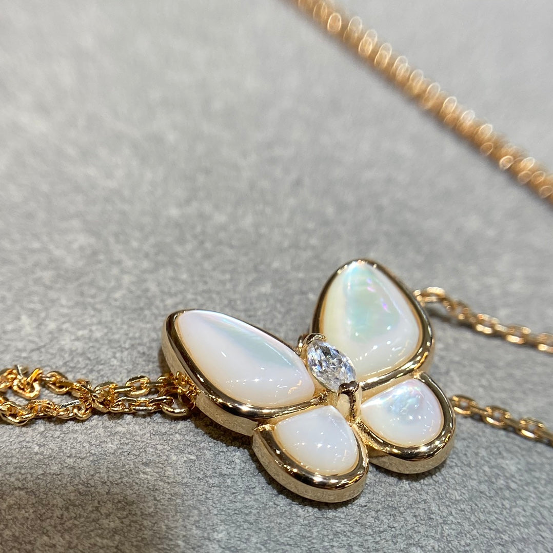 [⭐DORISW] SCHMETTERLINGS-MOP-DIAMANT-HALSKETTE