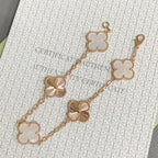[[⭐DORISW] ]NEUE CLOVER WHITE PEARL MOP 5-MOTIV ARMBAND-KOLLEKTION