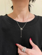 [⭐DORISW] FINESSE SILBER-DIAMANT-HALSKETTE