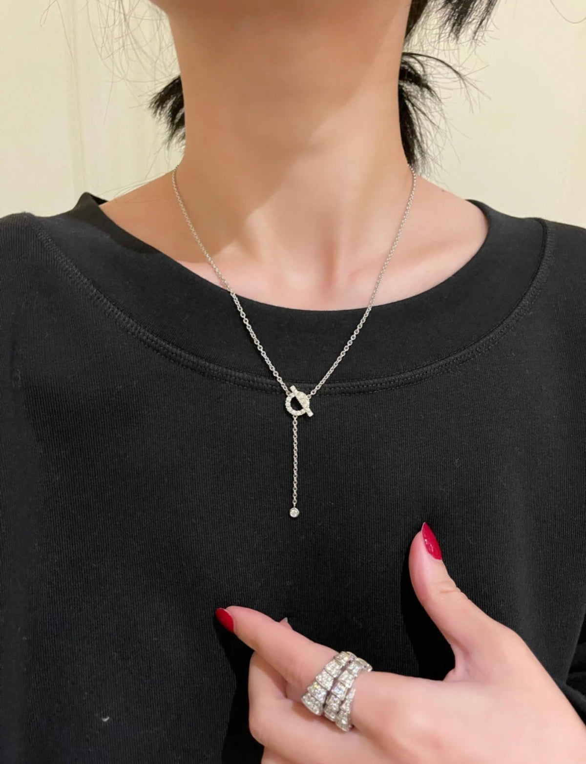 [⭐DORISW] FINESSE SILBER-DIAMANT-HALSKETTE