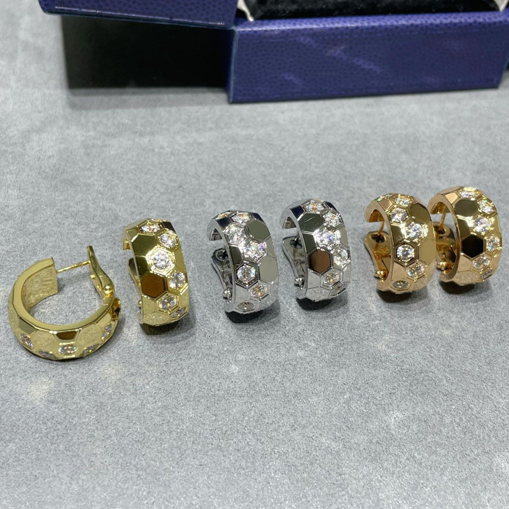 [⭐DORISW] BEE LOVE DIAMOND HOOP EARRINGS