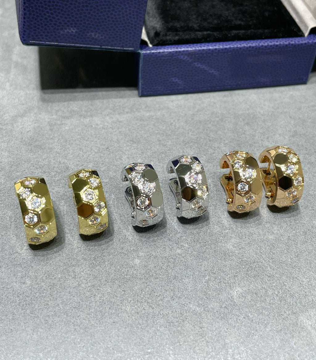 [⭐DORISW] BEE LOVE DIAMOND HOOP EARRINGS