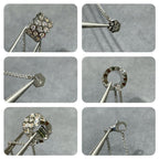 [⭐DORISW] BEE LOVE DIAMANT-PAVÉ 3-REIHIGE HALSKETTE
