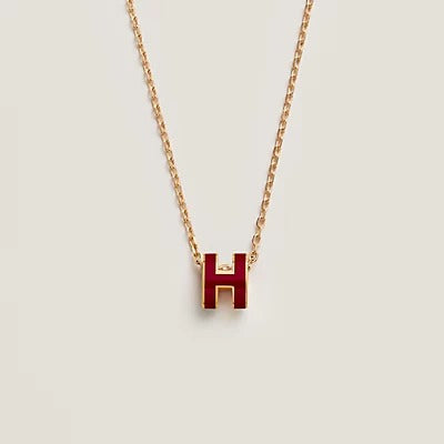 [⭐DORISW] HM CLIC RED EMAILLE GOLD HALSKETTE