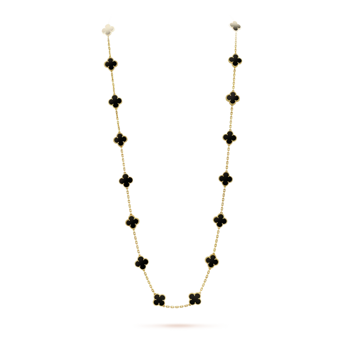 [⭐DORISW] CLOVER 20 MOTIFS ONYX NECKLACE