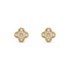 [⭐DORISW] CLOVER MEDIUM 1 MOTIFS FUll DIAMOND EARRINGS