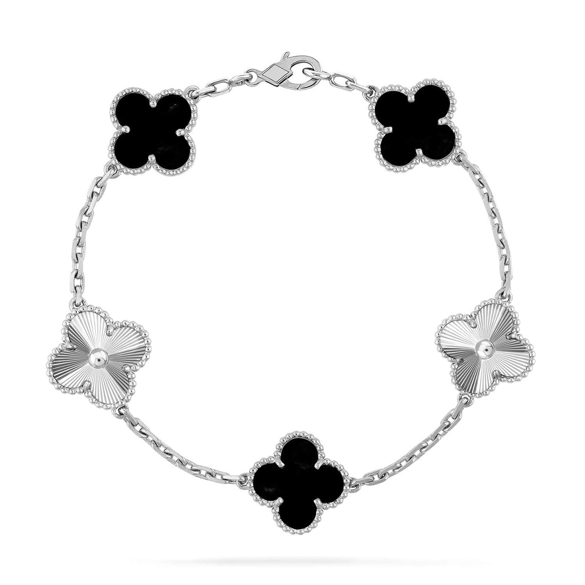 [[⭐DORISW] ]New CLOVER 5 MOTIF ONYXS BRACELET COLLECTION
