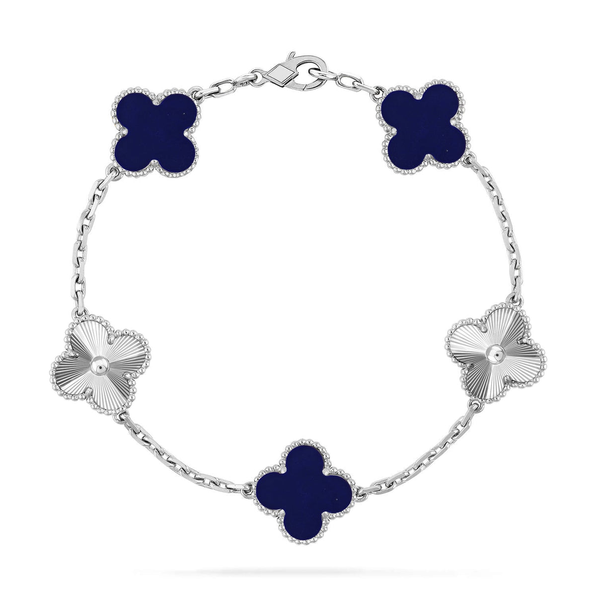 [[⭐DORISW] ]NEUE KOLLEKTION: CLOVER 5-MOTIV ARMBAND MIT LAPISLAZULI