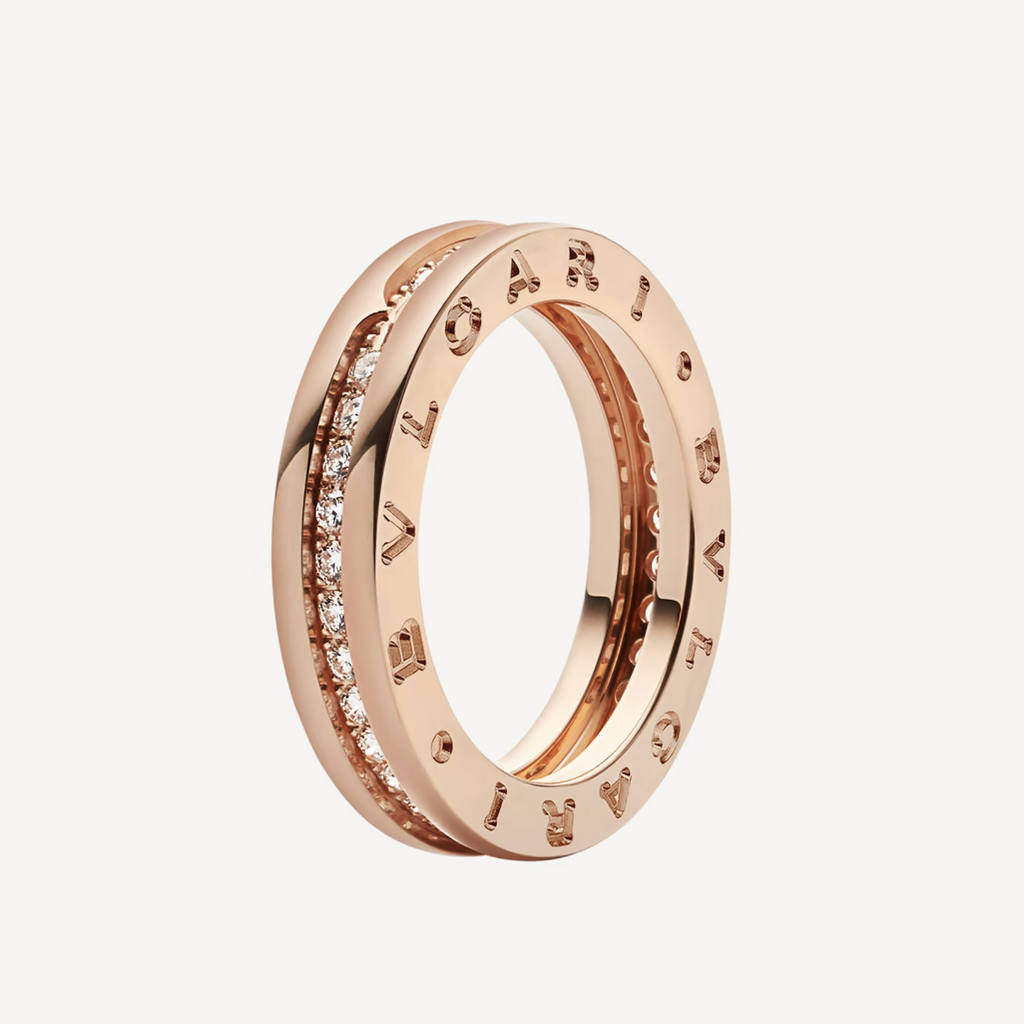 [⭐DORISW]ZERO 1 ONE-BAND PAVED DIAMONDS ON THE SPIRAL RING