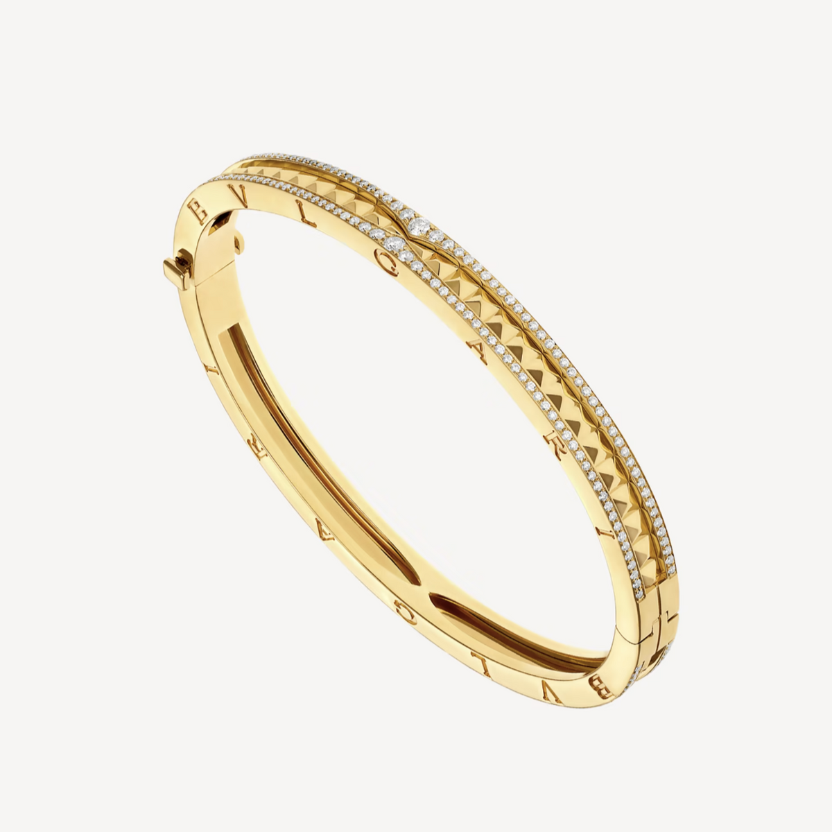 [⭐DORISW]ZERO 1 SPIRAL AND PAVED DIAMOND GOLD BRACELET