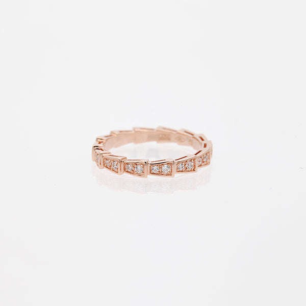 [⭐DORISW]SERPENTI RING ROSEGOLD DIAMANT-PAVÉ 3MM