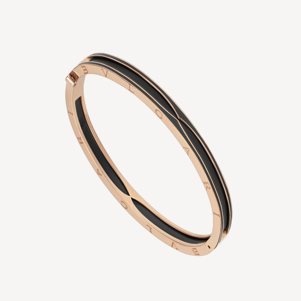 [⭐DORISW]ZERO 1 PINK GOLD WITH MATTE BLACK CERAMIC BRACELET