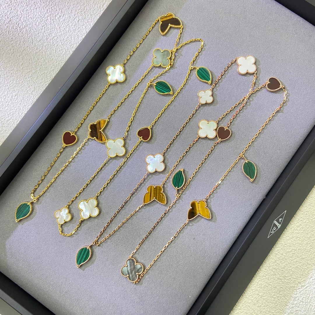 [[⭐DORISW] ] Lucky Alhambra lange Halskette-12 Designs