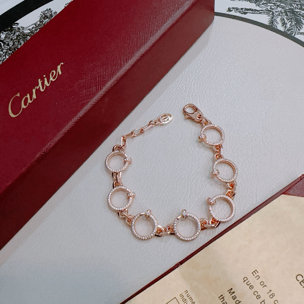[⭐DORISW] ARMBAND LOVE&JUSTE MIT DIAMANTEN