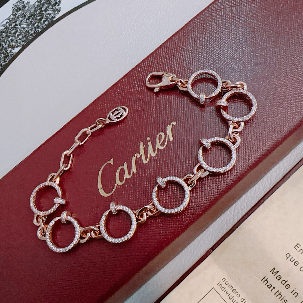 [⭐DORISW] ARMBAND LOVE&JUSTE MIT DIAMANTEN