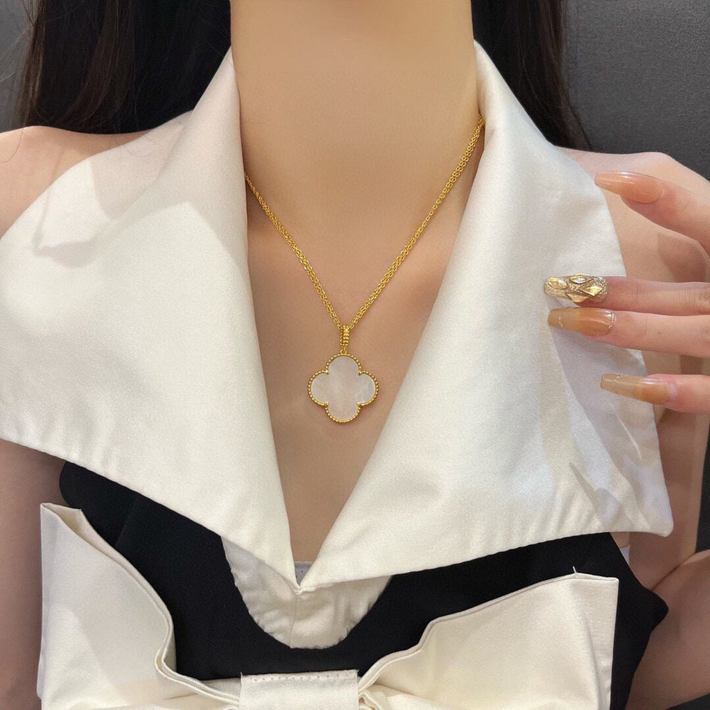 [⭐DORISW] CLOVER 25MM MOP LARGE PENDANT NECKLACE