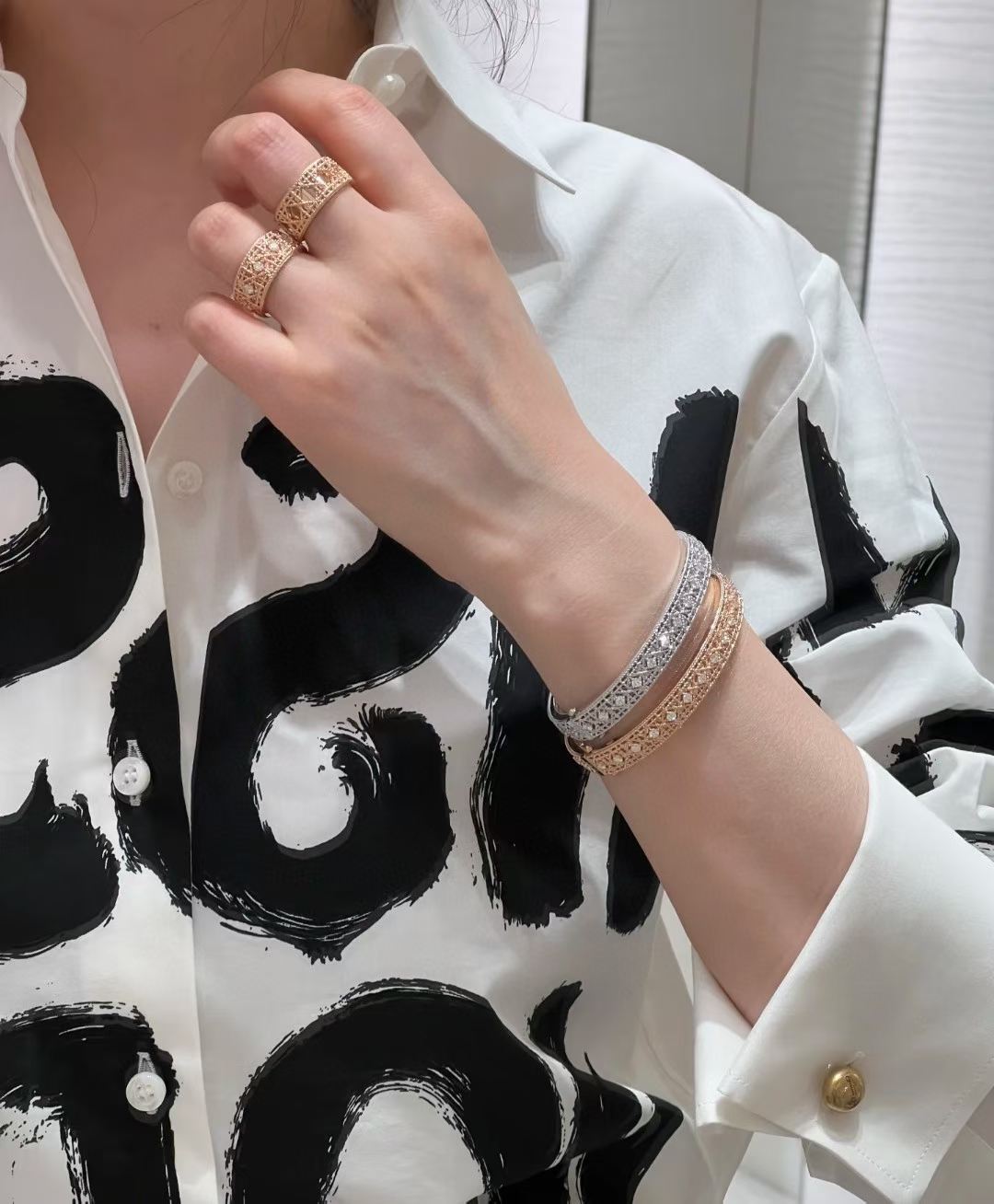 [[⭐DORISW] ] 2026 ARMBAND-SET MIT FLECHTMUSTER UND VOLLSTÄNDIGEM DIAMANTBESATZ, DREIFARBIG