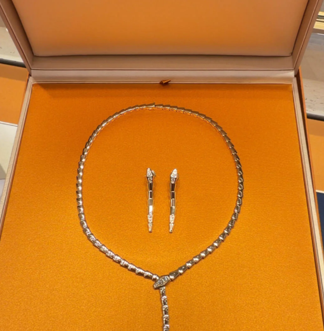 [⭐DORISW]NEU! SERPENT DIAMANT-HALSKETTE