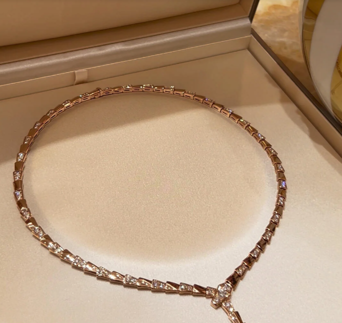 [⭐DORISW]NEU! SERPENT DIAMANT-HALSKETTE