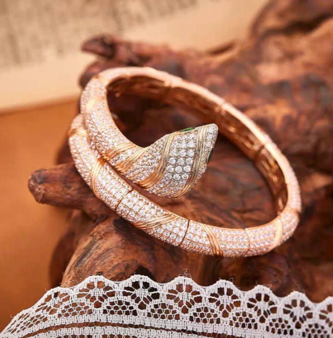 [⭐DORISW]HAUTE COUTURE GOLD-SERPENTI-ARMBAND