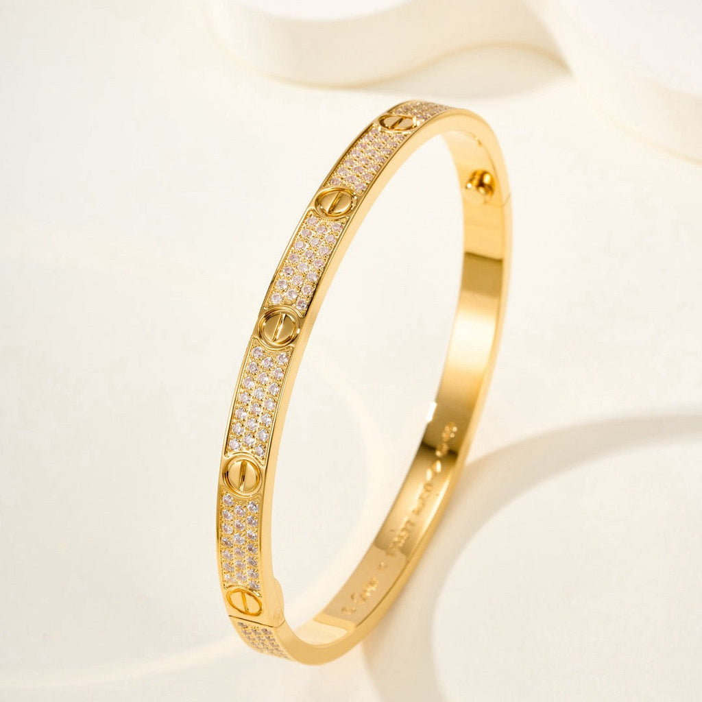 [⭐DORISW] LOVE ARMBAND 4,8 MM MIT DIAMANT-PAVÉ