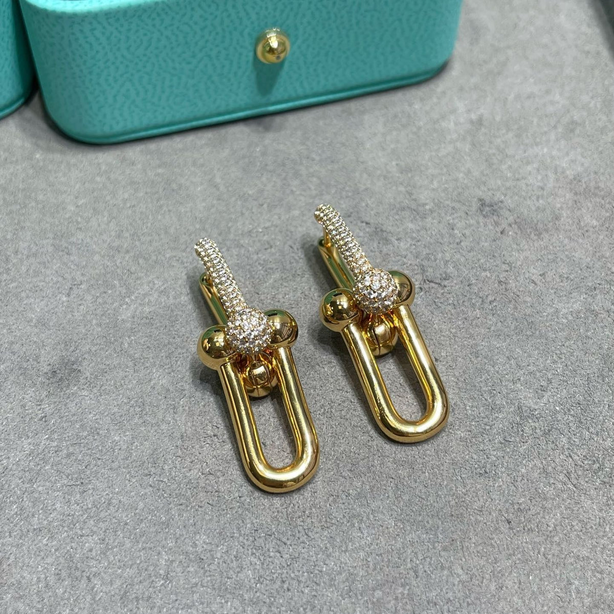 [[⭐DORISW] ] TF U字型ダイヤモンドピアス