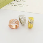 [[⭐DORISW] ] PERLEE DIAMANT-RING, 5-REIHIGES DESIGN MIT DIAMANTBESATZ